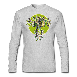 it's OON "iCreate" Graphic Long Sleeve T-Shirt -M4529 - heather gray