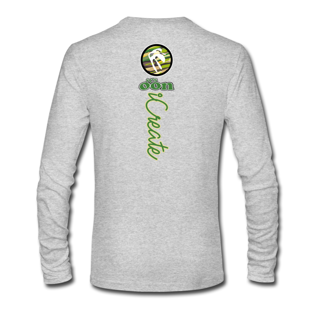 it's OON "iCreate" Graphic Long Sleeve T-Shirt -M4529 - heather gray