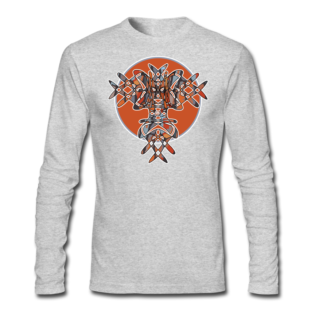 it's OON "iCreate" Graphic Long Sleeve T-Shirt -M4528 - heather gray