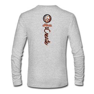 it's OON "iCreate" Graphic Long Sleeve T-Shirt -M4528 - heather gray