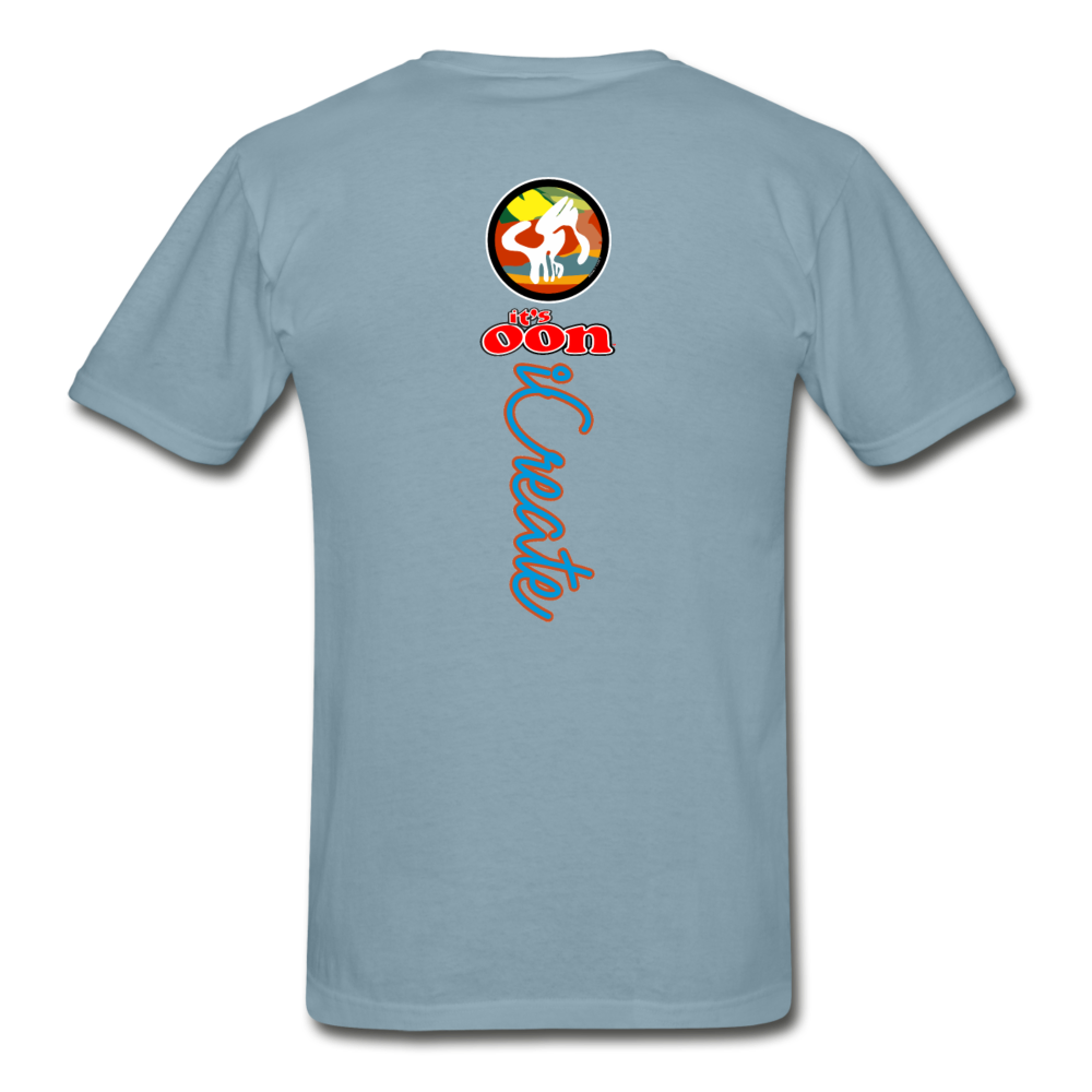 it's OON "iCreate" Men Urban Graphic T-Shirt - M1136 - stonewash blue