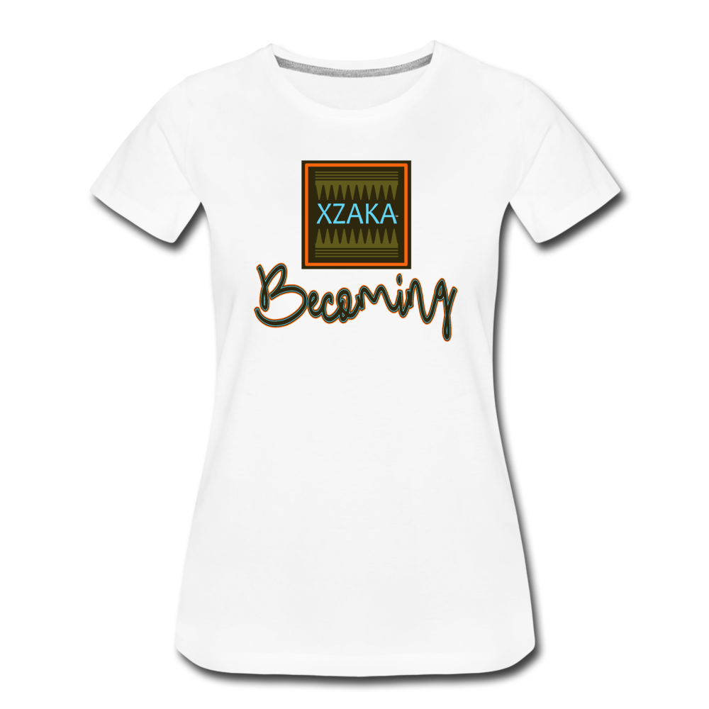 XZAKA Women "Becoming" T-Shirt-2 - white