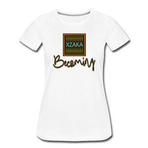 XZAKA Women "Becoming" T-Shirt-2 - white