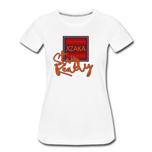 XZAKA Women "Stay Ready" Motivational T-Shirt-2 - white