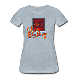XZAKA Women "Stay Ready" Motivational T-Shirt-2 - heather ice blue