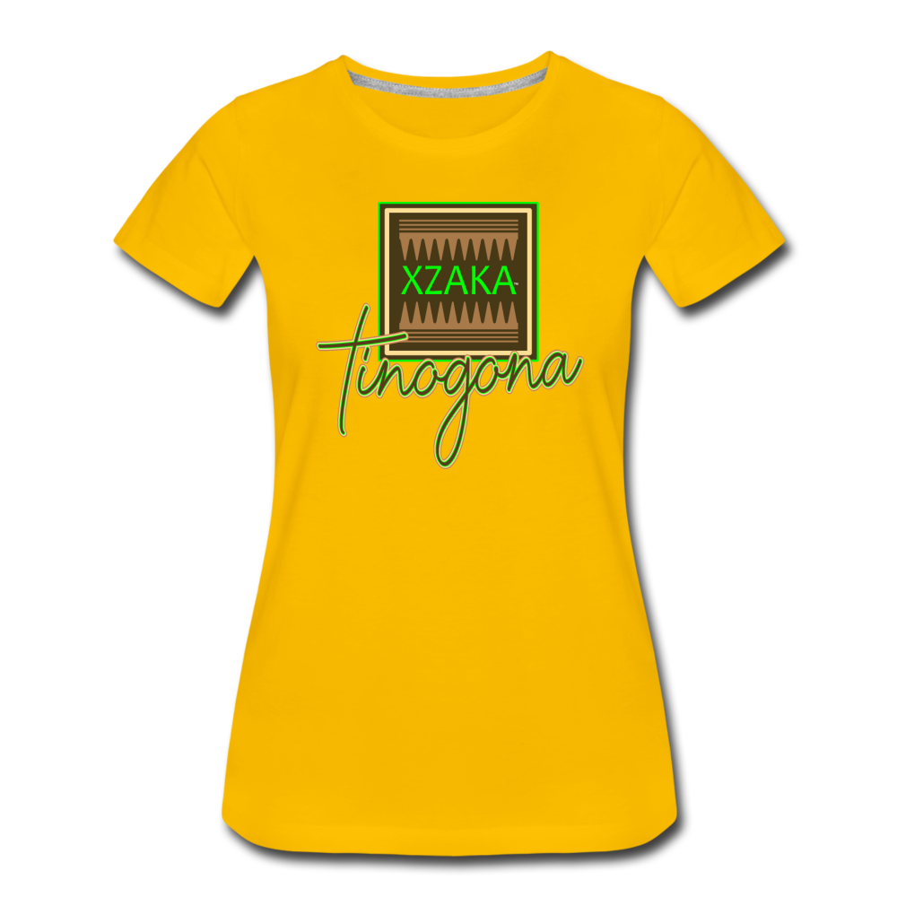 XZAKA Women "Tinogona" Motivational T-Shirt - sun yellow