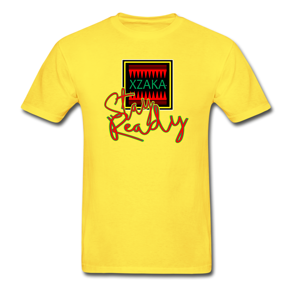 XZAKA - Men "Stay Ready" Motivational T-Shirt - M2406 - yellow