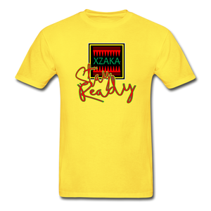 XZAKA - Men "Stay Ready" Motivational T-Shirt - M2406 - yellow
