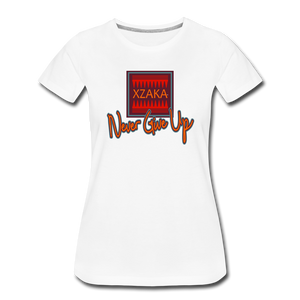 XZAKA - Men "Never Give Up" Motivational T-Shirt - M2408 - white