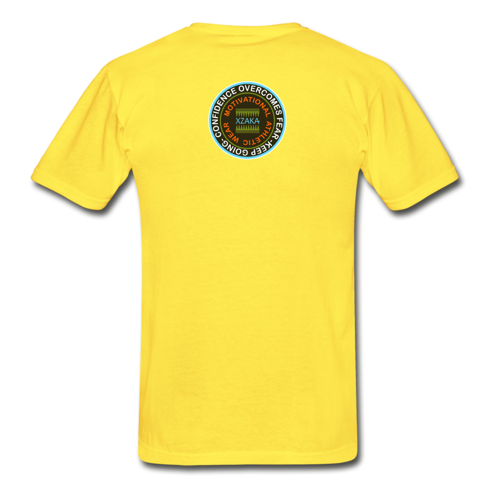 XZAKA - Men "Right On" Motivational T-Shirt - M2410 - yellow