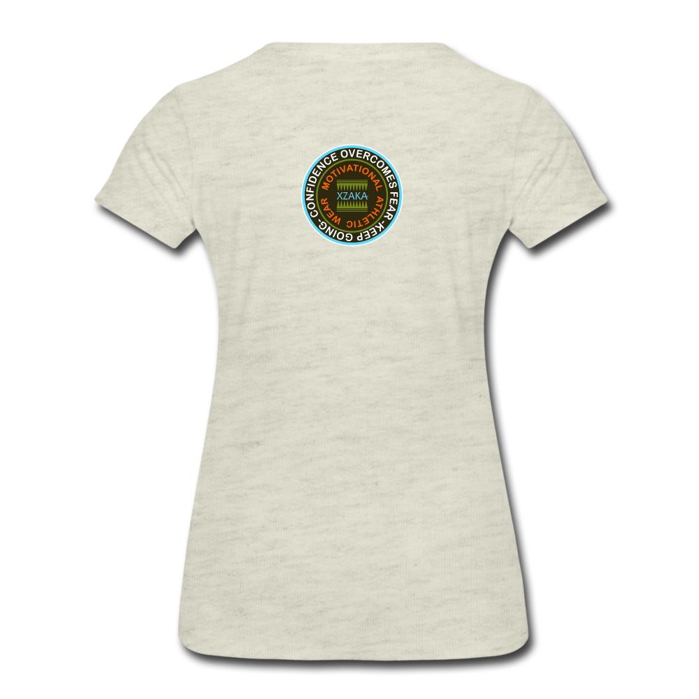 XZAKA - Women "Copesthetic" Workout T-Shirt - W3545 - heather oatmeal