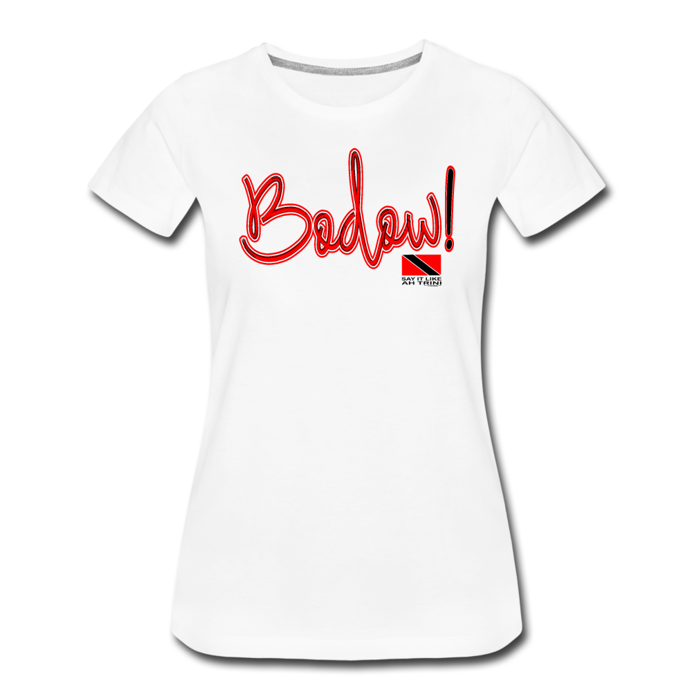 The Trini Spot - Women "Bodow" T-Shirt - W1692 - white
