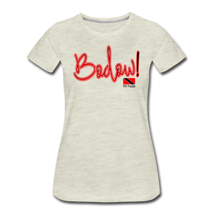 The Trini Spot - Women "Bodow" T-Shirt - W1692 - heather oatmeal