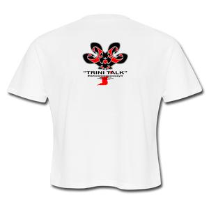 The Trini Spot - Women "Bodow"  Cropped T-Shirt - W1693 - white