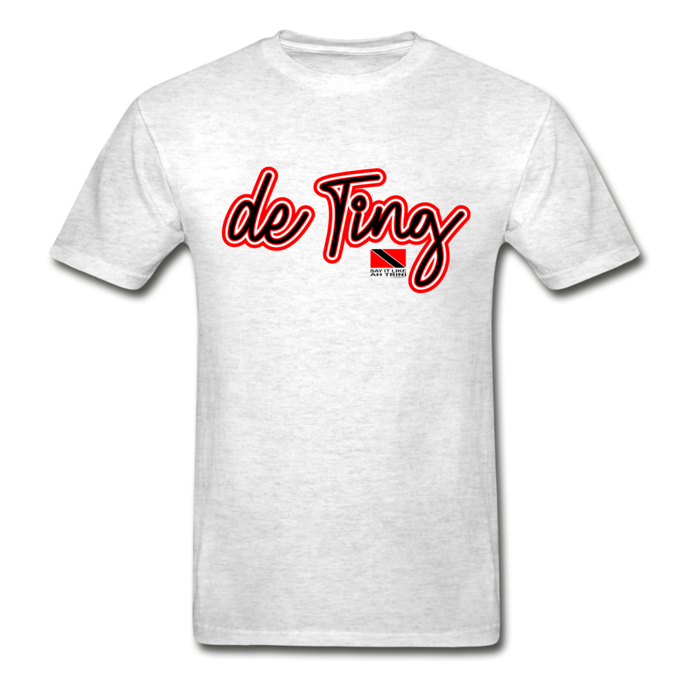 The Trini Spot - Men "deTing" T-Shirt - W1692 - light heather gray