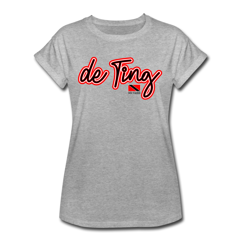 The Trini Spot - Women "deTing" Premium T-Shirt - W1776 - heather gray