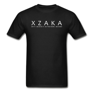 XZAKA - Men "Say It" Motivational T-Shirt -M5012 - black