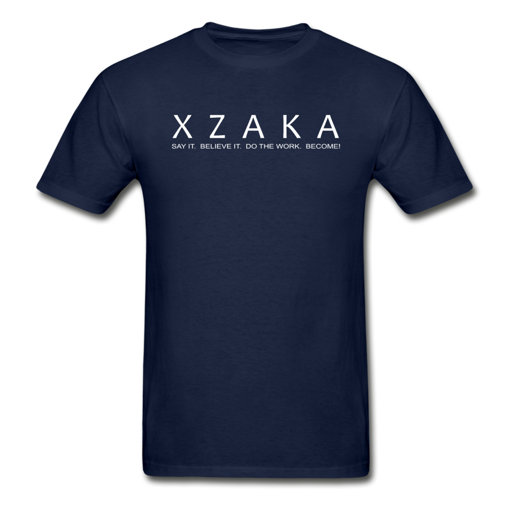 XZAKA - Men "Say It" Motivational T-Shirt -M5012 - navy