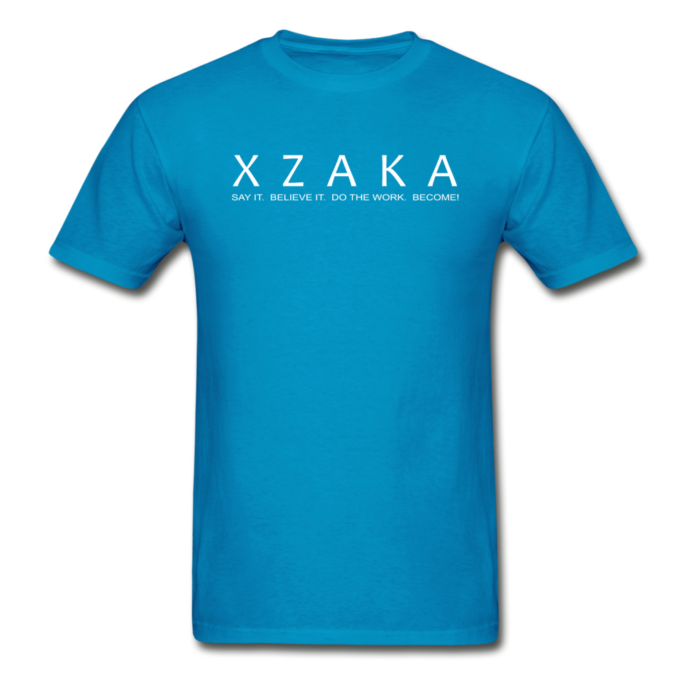 XZAKA - Men "Say It" Motivational T-Shirt -M5012 - turquoise