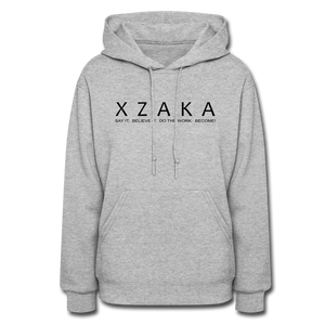 XZAKA - Women "Say It" Motivational Hoodie -BK 5029 - heather gray