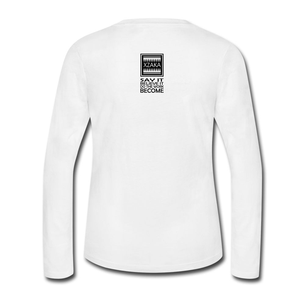 XZAKA - Women "Say It" Long Sleeve T-Shirt -W5030 - white