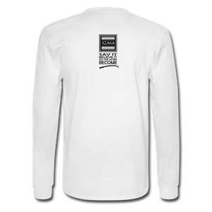 XZAKA Men "Say It" Motivational T-Shirt - W5137-FOL - white