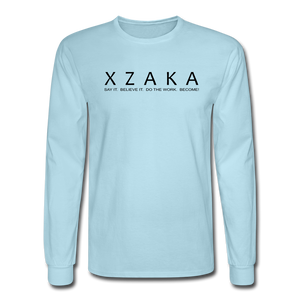 XZAKA Men "Say It" Motivational T-Shirt - W5137-FOL - powder blue