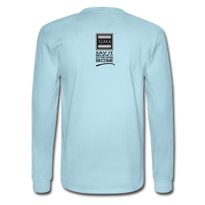 XZAKA Men "Say It" Motivational T-Shirt - W5137-FOL - powder blue