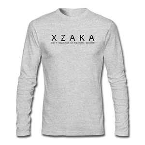 XZAKA Men "Say It" Motivational T-Shirt - W5136 - heather gray