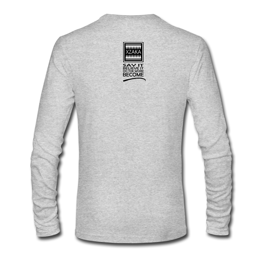 XZAKA Men "Say It" Motivational T-Shirt - W5136 - heather gray