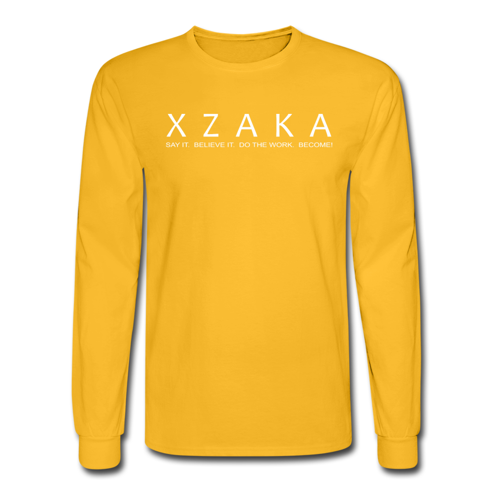 XZAKA Men "Say It" Motivational T-Shirt - W5138-FOL - gold