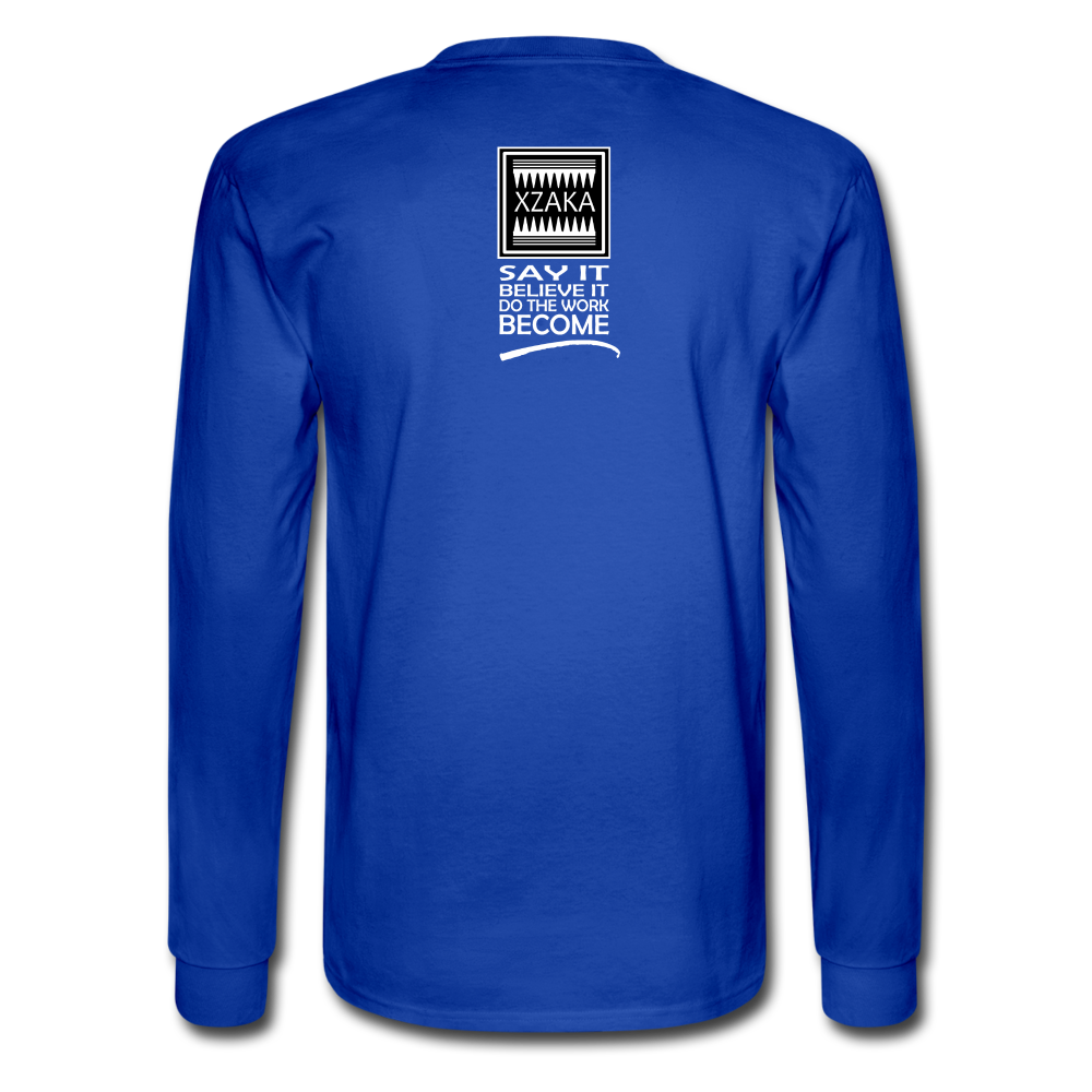 XZAKA Men "Say It" Motivational T-Shirt - W5138-FOL - royal blue