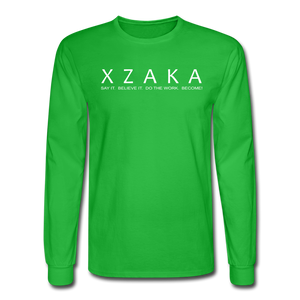 XZAKA Men "Say It" Motivational T-Shirt - W5138-FOL - bright green