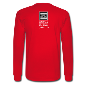 XZAKA Men "Say It" Motivational T-Shirt - W5138-FOL - red