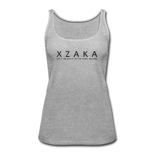 XZAKA Women "Say It" Motivational Tank Top - W5154 - heather gray