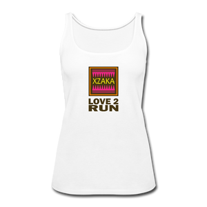 XZAKA Women "Love2Run" Motivational Tank Top - W5155 - white