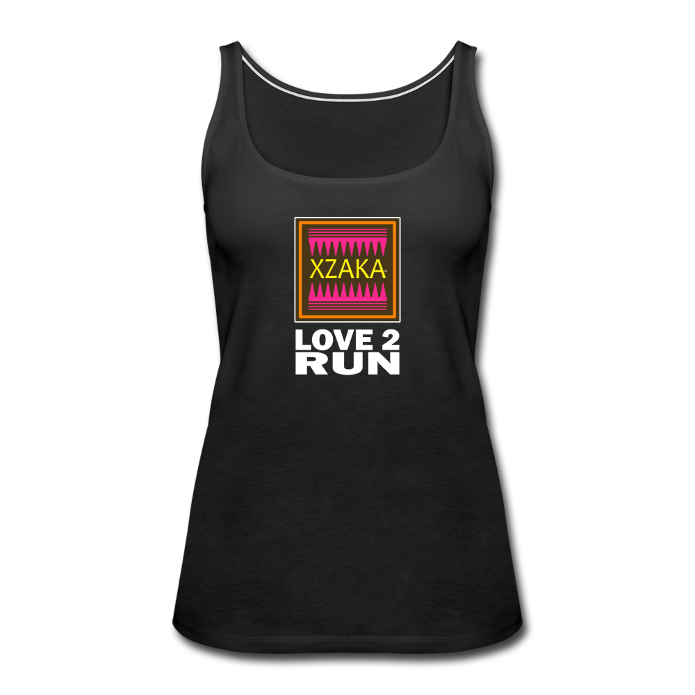 XZAKA Women "Love2Run" Motivational Tank Top - W516 - black