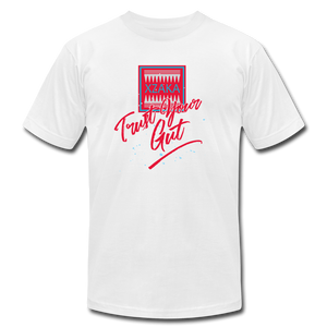 XZAKA Women "Trust Your Gut" Motivational T-shirt - W5165 - white