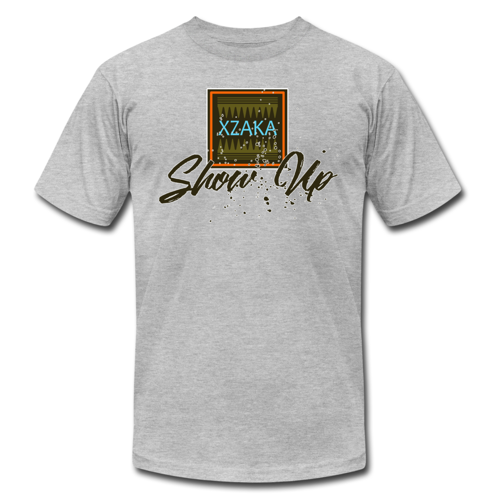 XZAKA Women "Show Up" Motivational T-Shirt - W5167 - heather gray