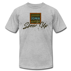 XZAKA Women "Show Up" Motivational T-Shirt - W5167 - heather gray