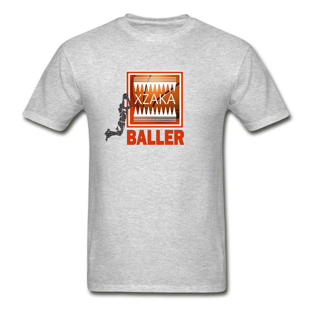 XZAKA Men "Baller" Motivational T-Shirt - M3163 - heather gray