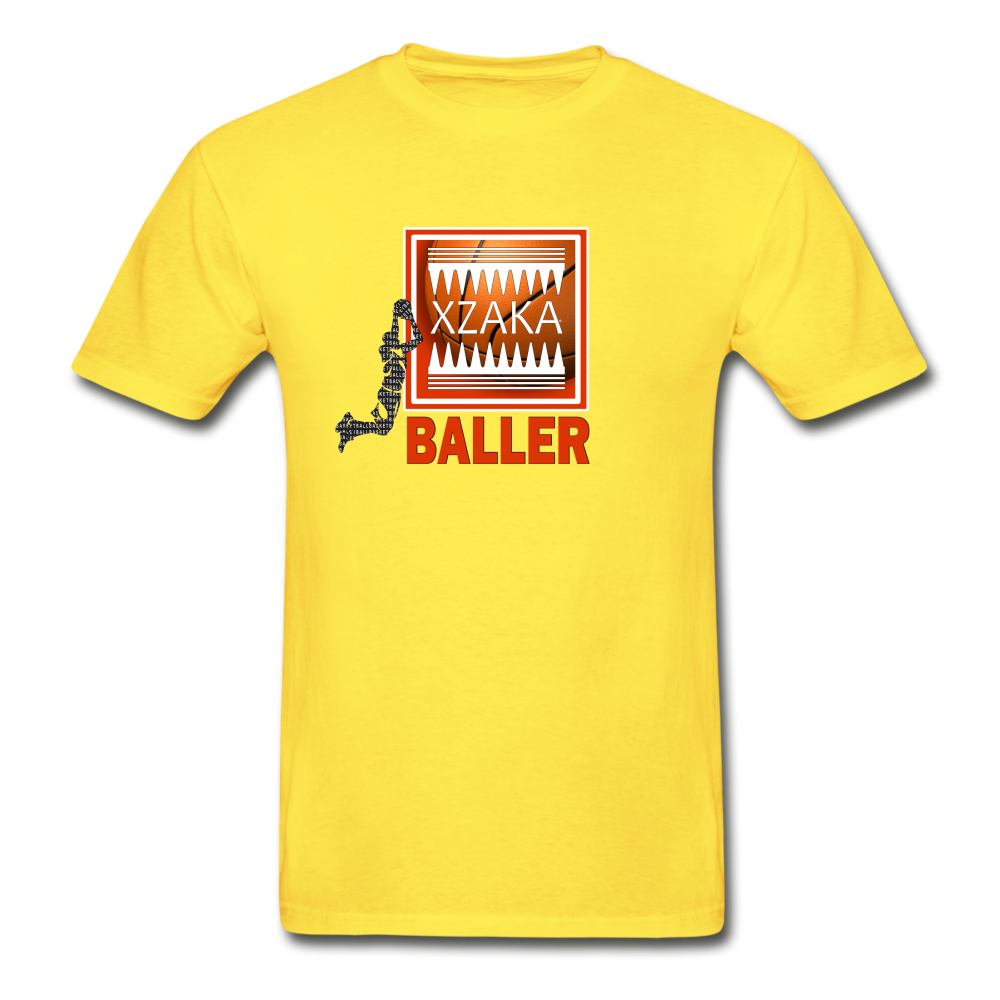 XZAKA Men "Baller" Motivational T-Shirt - M3163 - yellow