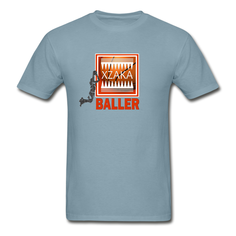 XZAKA Men "Baller" Motivational T-Shirt - M3163 - stonewash blue