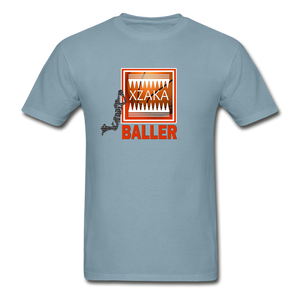 XZAKA Men "Baller" Motivational T-Shirt - M3163 - stonewash blue