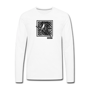 SHOWOFF2 -Men  Premium Long Sleeve T-Shirt-0711 - white