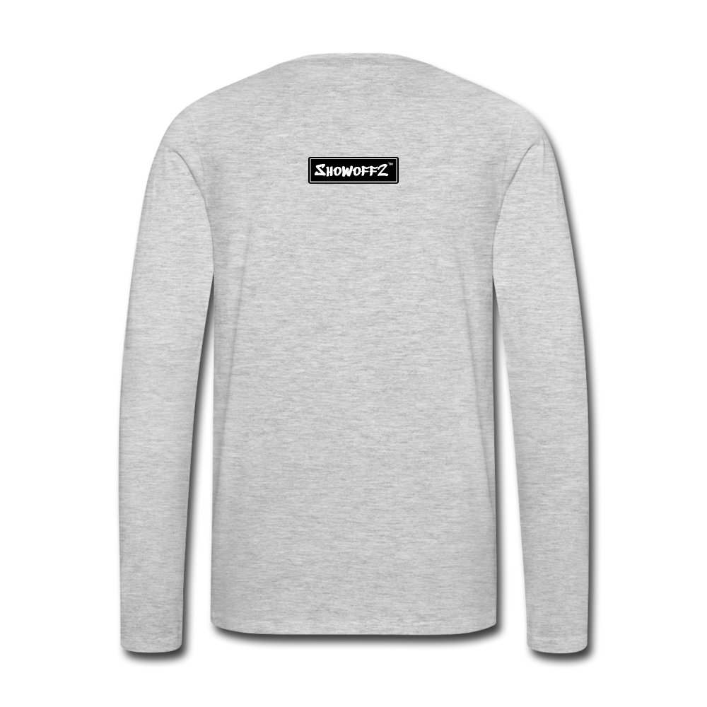 SHOWOFF2 - Men Premium Long Sleeve T-Shirt -0715 - heather gray